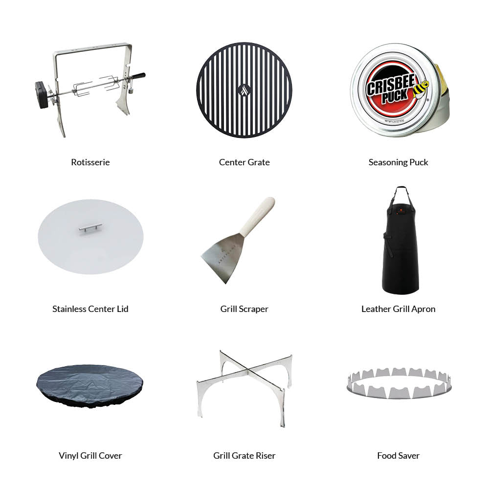 Arteflame ONE30 — 30″ One Series Flat-Top Charcoal Grill & Fire Bowl (Single-Piece CORTEN Steel)