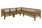 Kauai Natural Outdoor Chaise Couch Set with Sunbrella Cushions