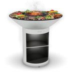 Arteflame 40″ Platinum Series — Stainless Fire Bowl Flat-Top Grill with Storage Base