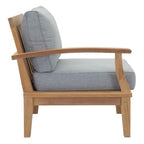 Patio Teak Sectional Set - Patio Elegance Marina 8-Piece Outdoor Teak Sectional Set by Modway