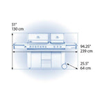 Patio Elegance Gas Grill Prestige PRO 825 RSBI with Power Side Burner and Infrared Features