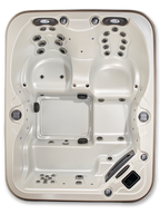 Quattro Hot Tub 4-Person Spa – Compact Design with Lounger and Captain’s Chair