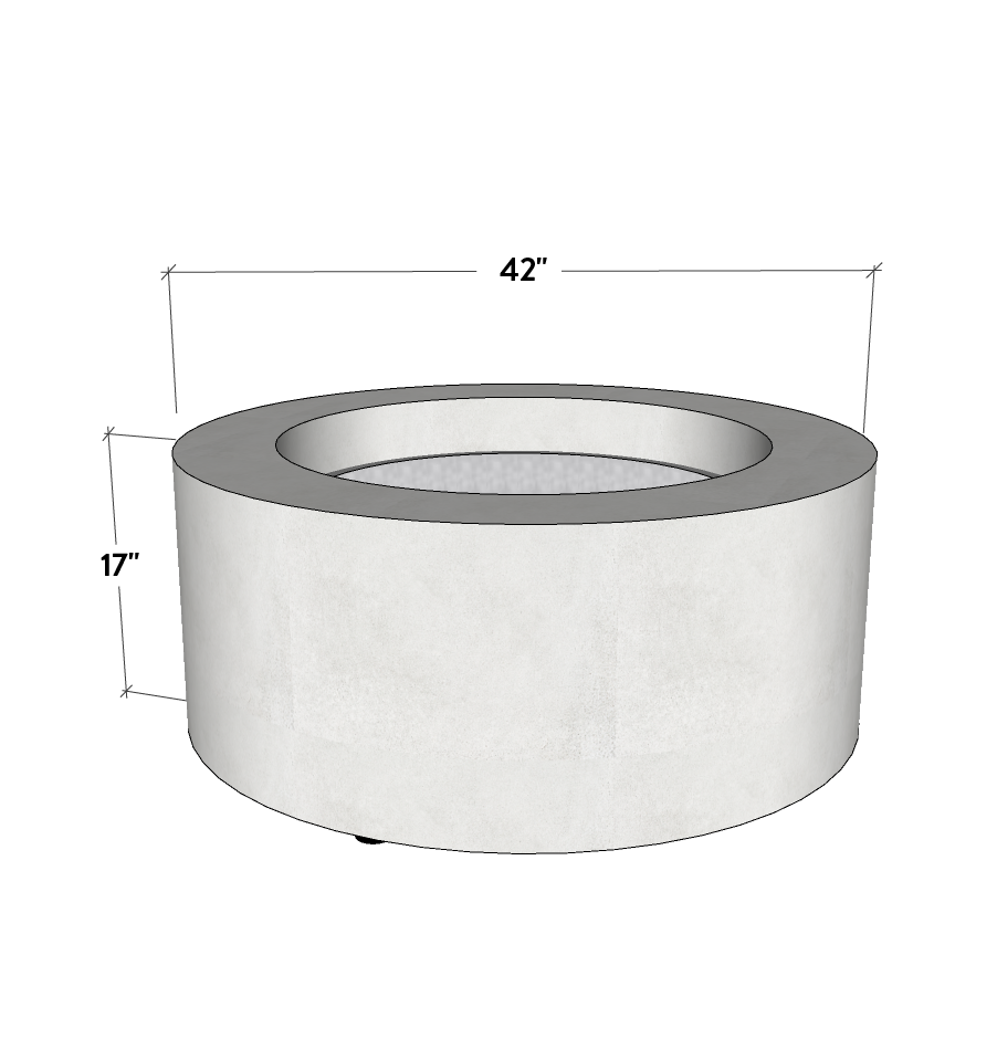 Kylindros - Cylinder Concrete Fire Pit Table