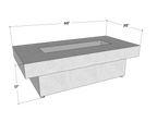 Toplina - Rectangular Concrete Fire Pit Table