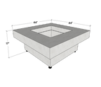 Platz - Square Concrete Fire Pit Table